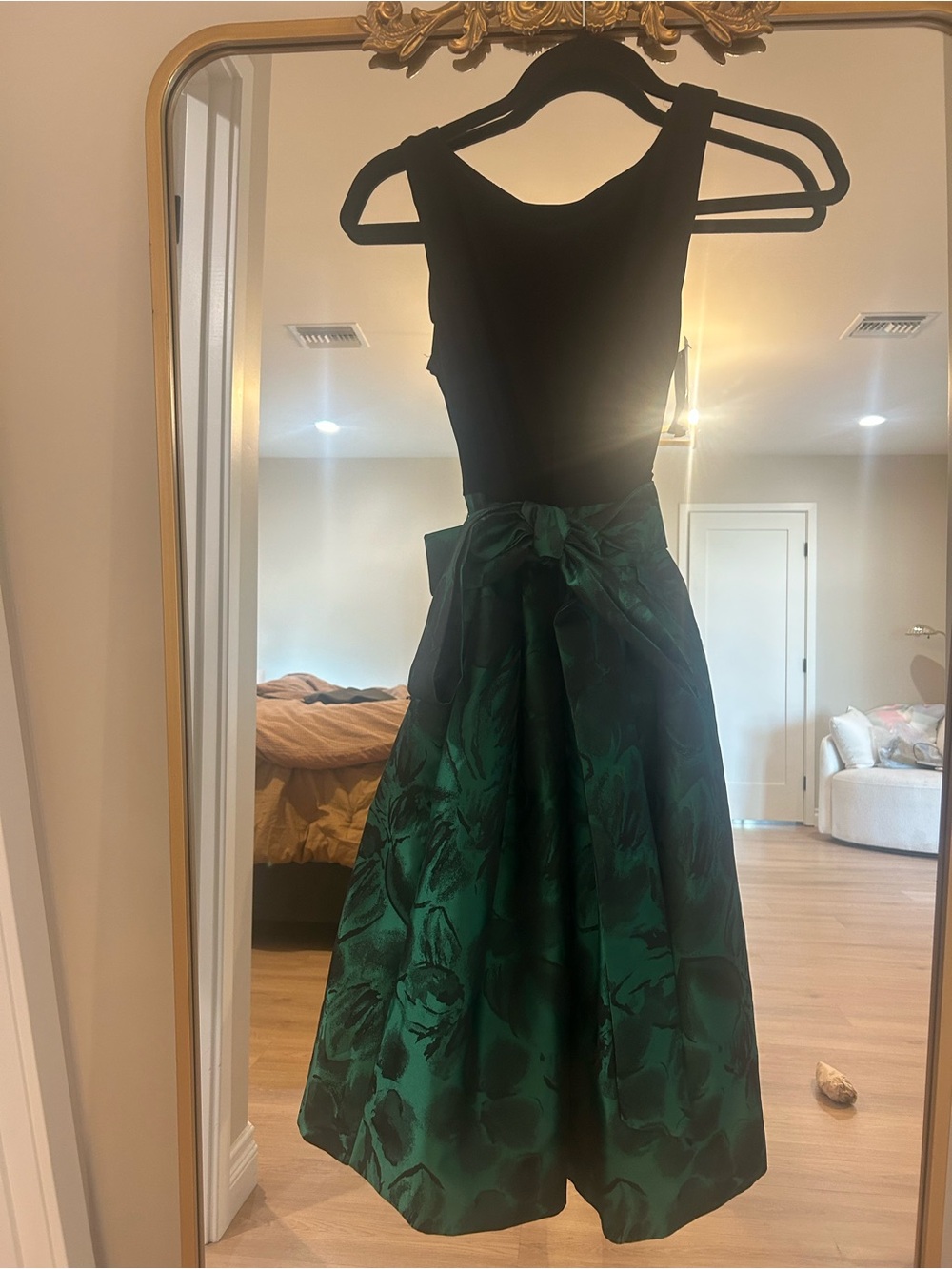 Festive holiday dress with fitted tank top and full skirt - brand new!